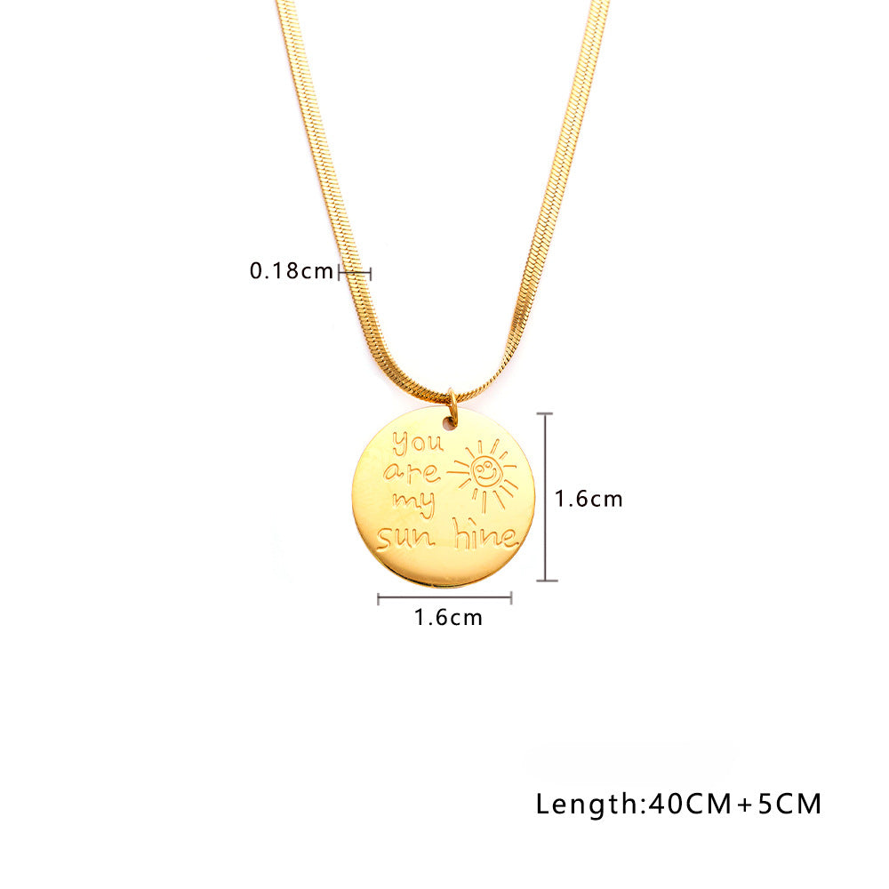 Wholesale Titanium Steel Plated 18k Gold Necklace ACC-NE-Feif004