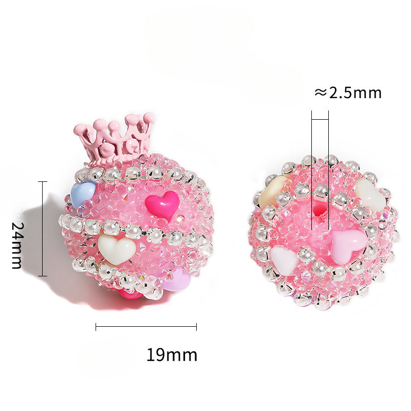 Wholesale 5pcs Crown Sugar Beads DIY Water Diamond Beads ACC-BDS-BLG006