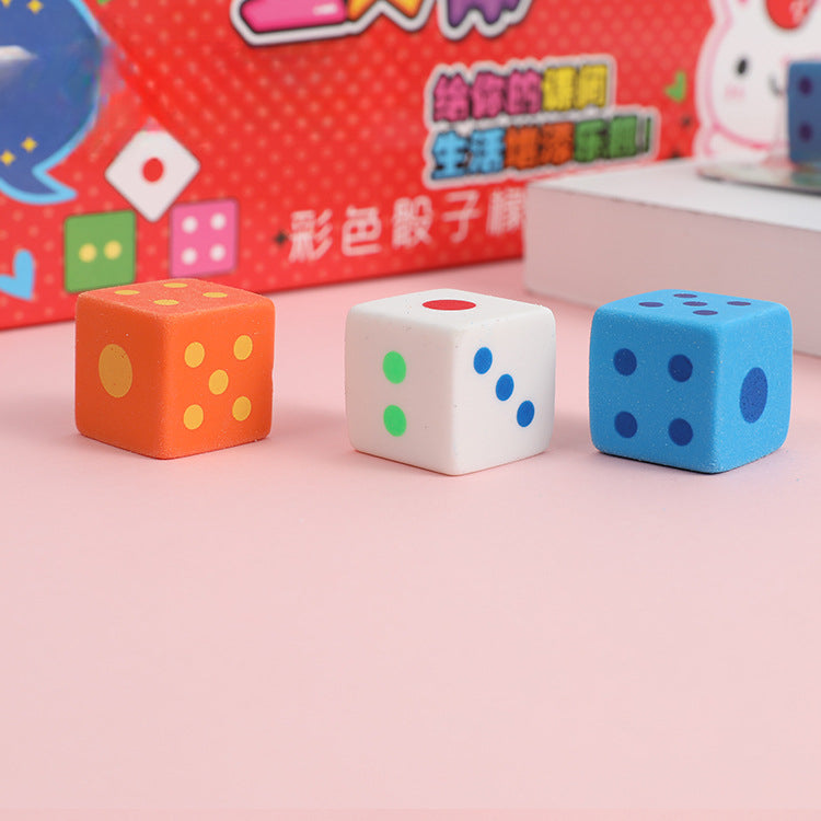 Wholesale 24PCS Colored Dice Eraser ACC-ER-Yizheng003