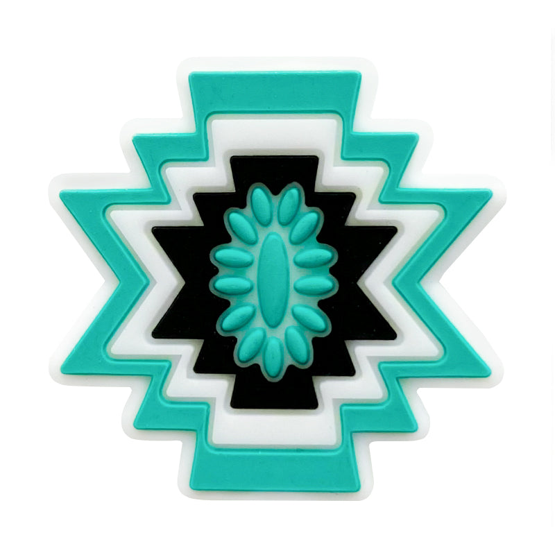 Wholesale 10pcs Aztec Western Style Silicone Focal Beads ACC-BDS-WDX209