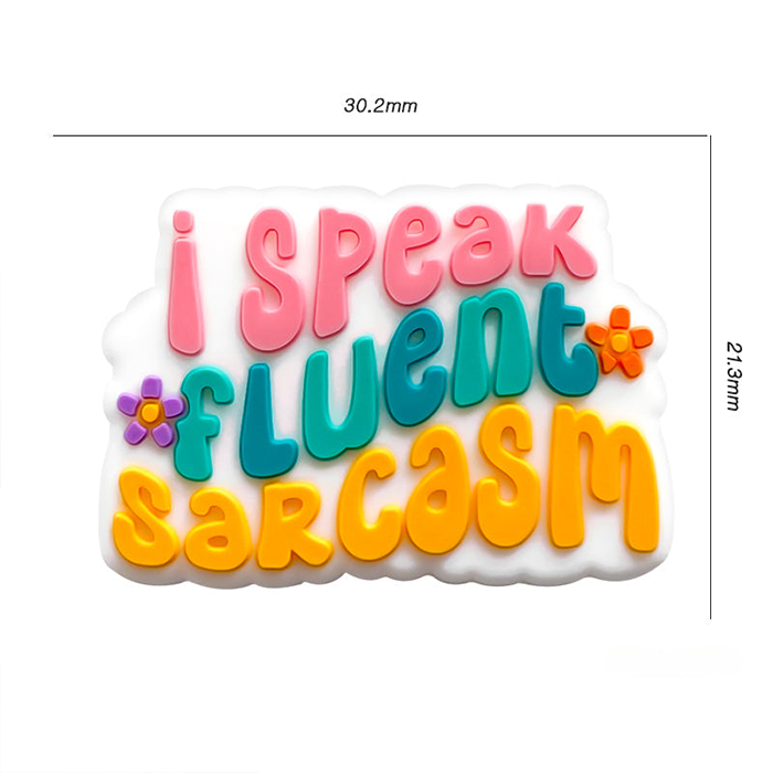 Wholesale 10PCS I Speak Fluent Sarcasm Silicone Focal Beads