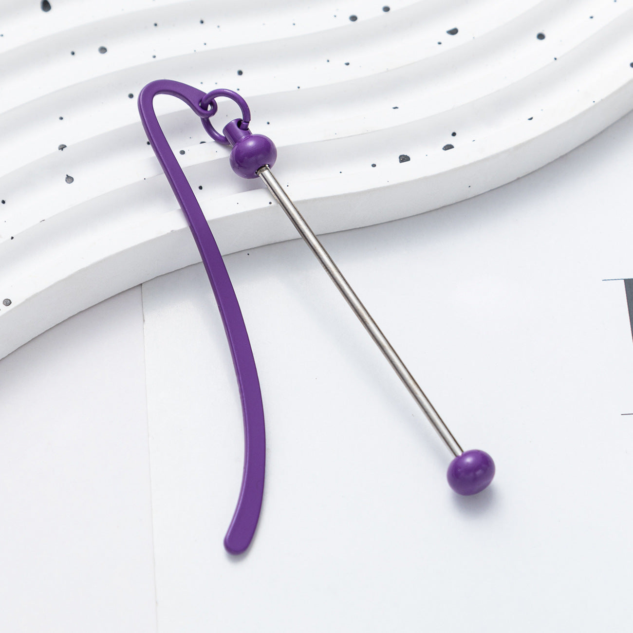 Wholesale Candy Color Beadable Bookmarks Metal DIY For Beaded Bar ACC-BM-HuaH001