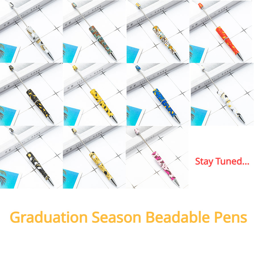 Wholesale Beadable Pens Graduation Print Plastic Pen DIY for Beaded ACC ...