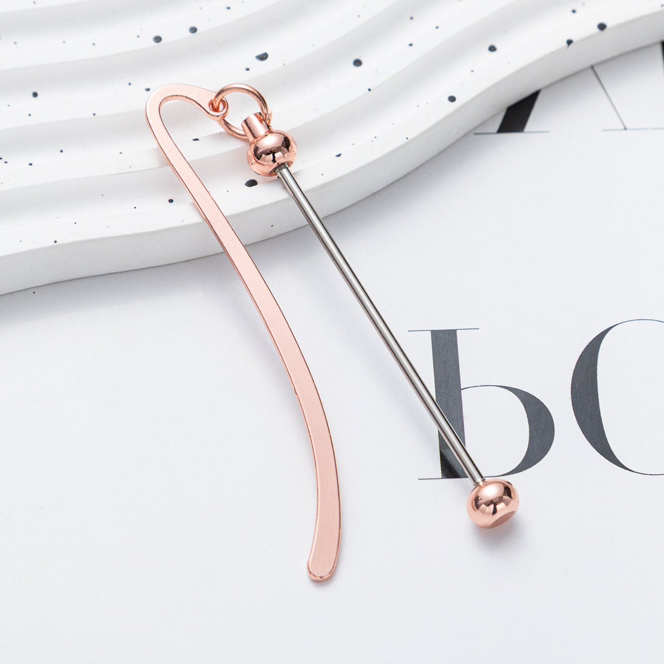 Wholesale Candy Color Beadable Bookmarks Metal DIY For Beaded Bar ACC-BM-HuaH001